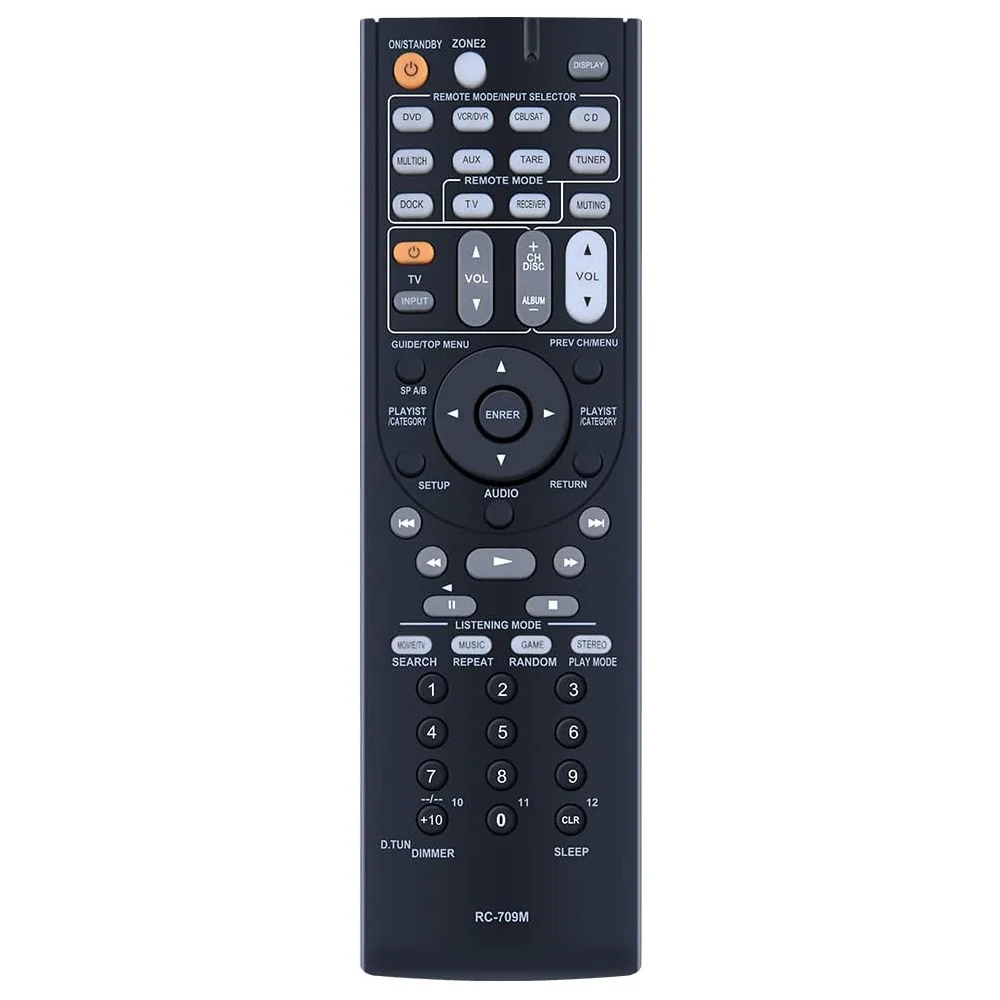 RC-709M Remote Control Replacement for Onkyo AV Receiver TX-SR506S