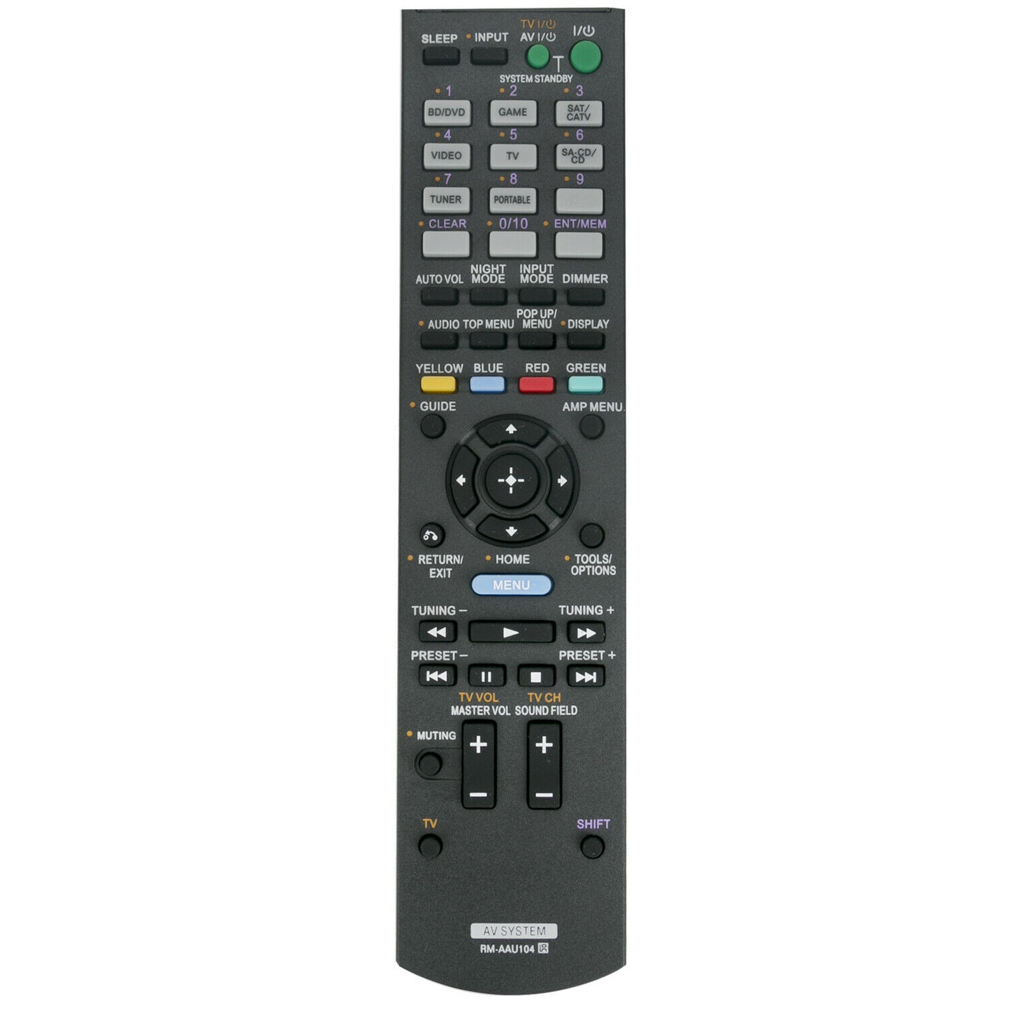 RM-AAU104 Remote Replacement for Sony STR-DH520 HT-DDW3500 STR-KM3500 STR-KS470