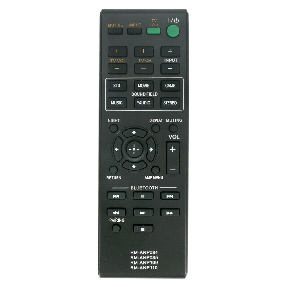 RM-ANP084 Remote Replacement Control for Sony RM-ANP085 RM-ANP109 RM-ANP110 SA-CT260 HT-CT26