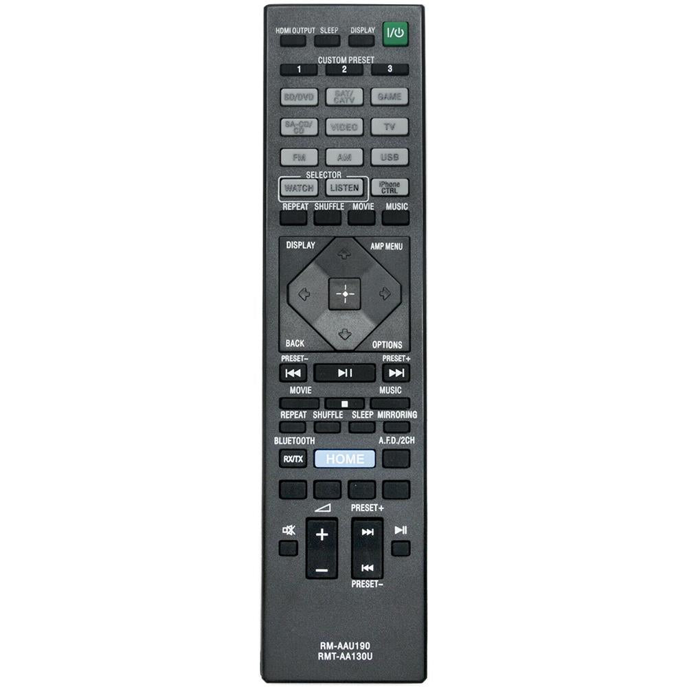 RMT-AA130U RMT-AAU190 Remote Replacement for Sony AV Receiver