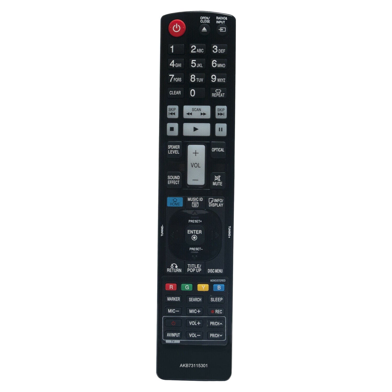 AKB73115301 Remote Replacement for LG HR550S Hr570s 3d blu-ray disc player