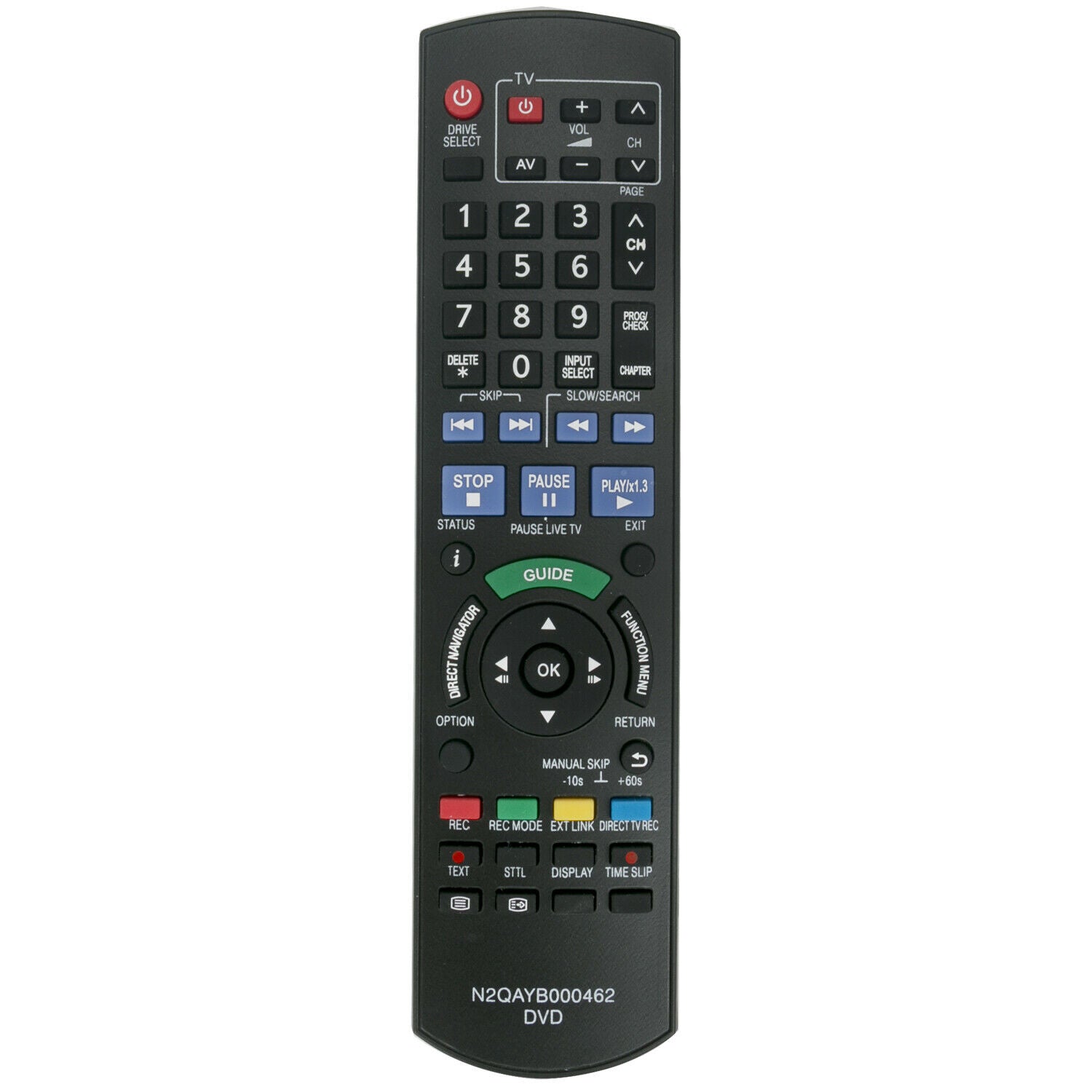 N2QAYB000462 Remote Replacement for Panasonic DVD DMR-EX86EB-K DMR-EX84C Dmr-ex773