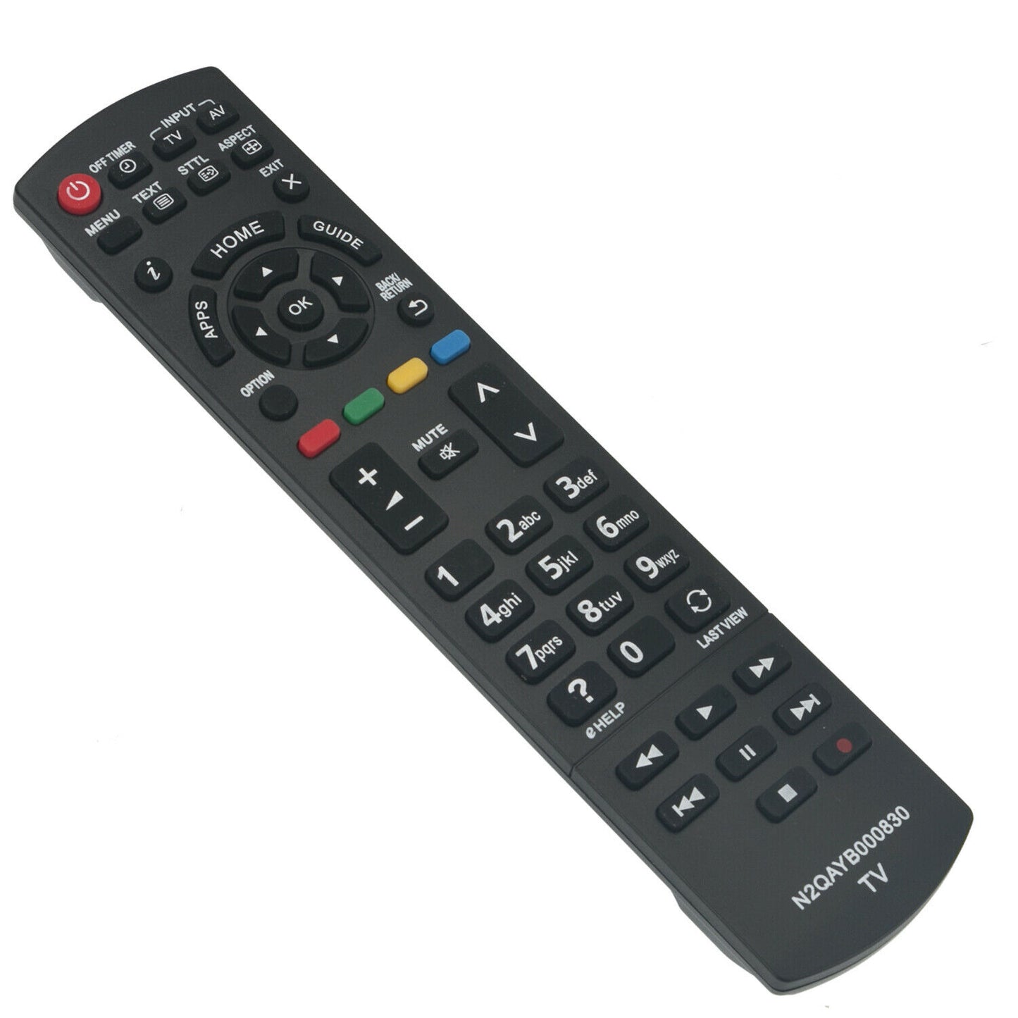 N2QAYB000830 Remote Replacement for Panasonic TV TX-L32EW6 TX-L32EX64 TX-L39E6B TX-L32E6B