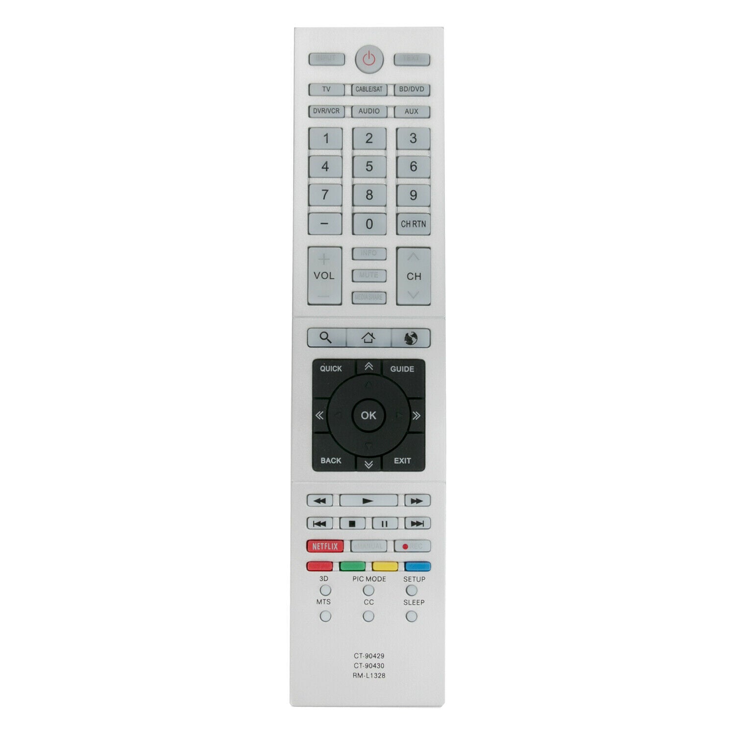 CT-90428 CT-90429 CT-90430 Remote Replacement for Thoshiba LED LCD HD TV