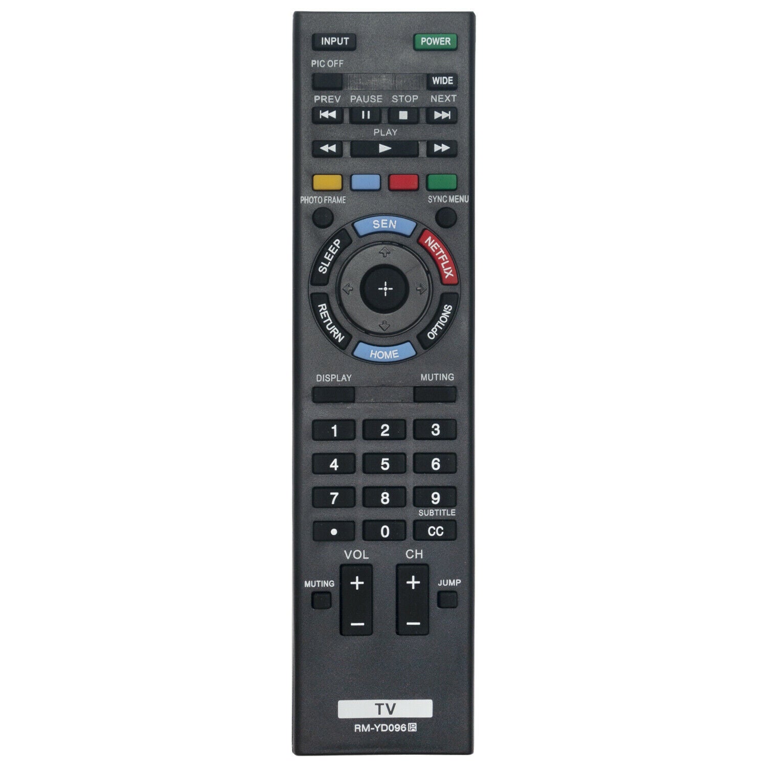 RMYD096 RM-YD096 TV Remote Replacement for Sony KDL60R520 KDL60R510A RT149229111